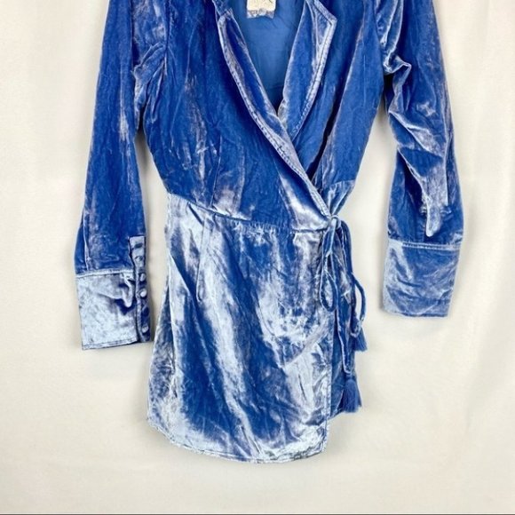 NWT Free People Viola Velvet Velour Romper Jumpsuit Long Sleeve Playsuit - Picture 8 of 12